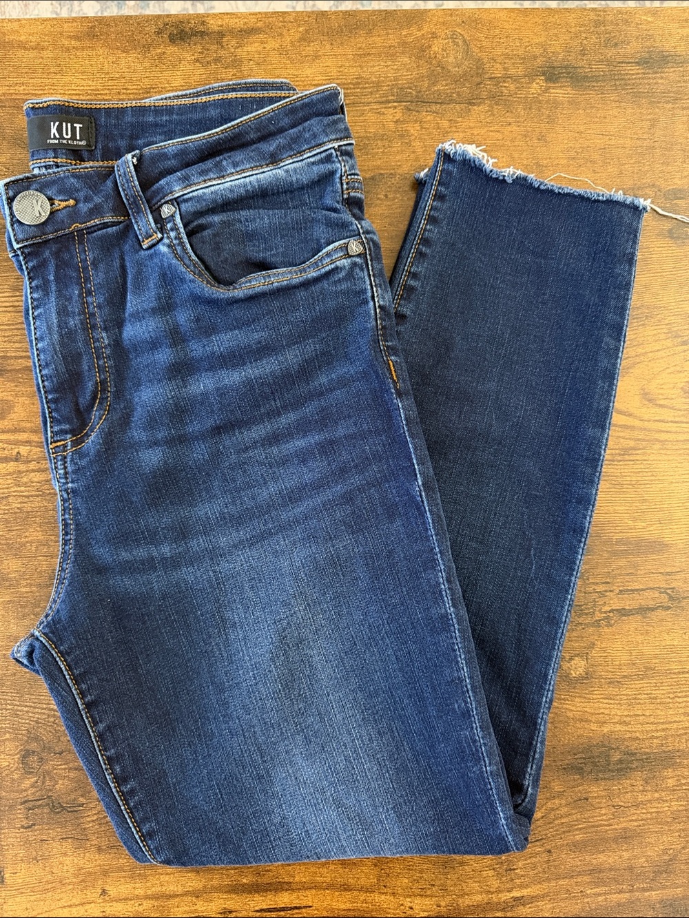 KUT From the Cloth Donna Raw Hem Ankle Skinny Jeans
